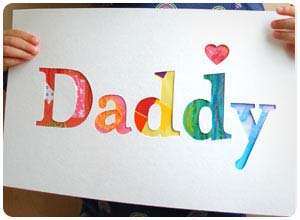 daddy cut out father's day card