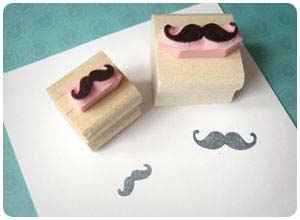 mustache stamp