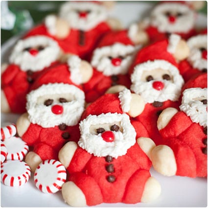 Roly Poly Santa Cookies