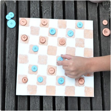 Upcycled Checkers Game