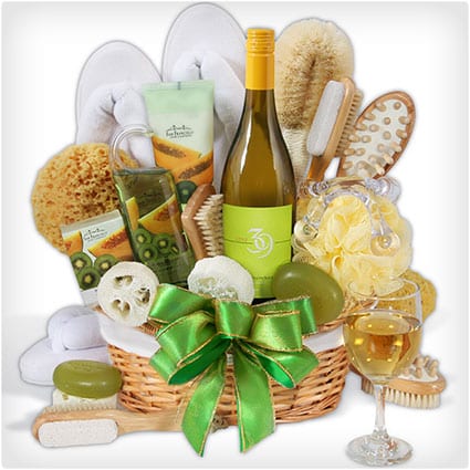 Premium Spa Wine Gift Basket