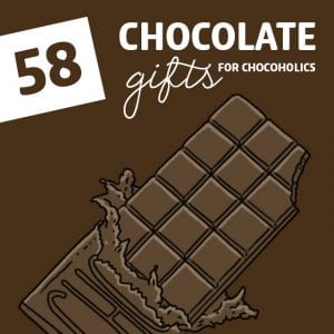 This is a great list of decadent chocolate gifts for chocoholics (like me!)