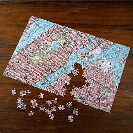 Personalized Topographic Map Jigsaw Puzzle