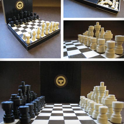 Rolled Paper Chess Set