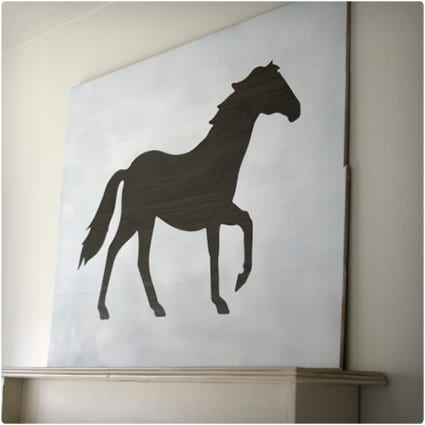 DIY Large Wood Horse Wall Art