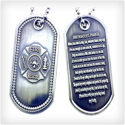 customizable firefighter dog tags