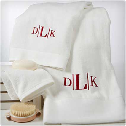 Monogram Embroidered Bath Towel Set