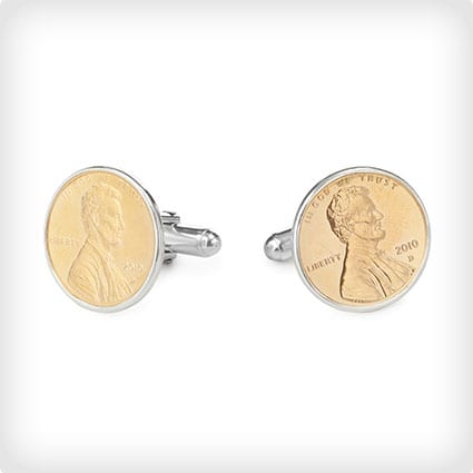 Penny Cufflinks with Personalized Year