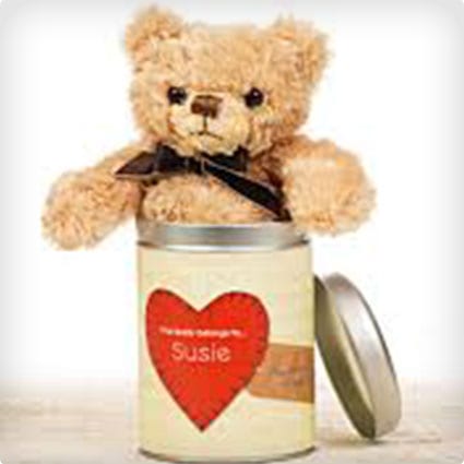 Personalized Teddy in a Tin