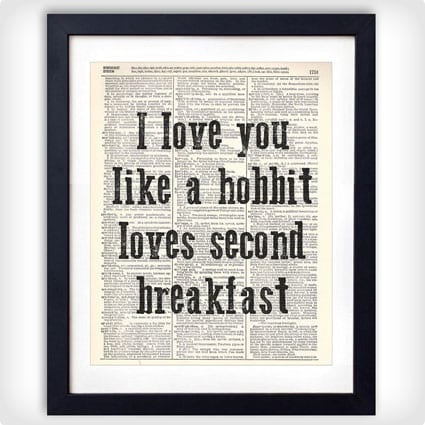 Hobbit Love Print
