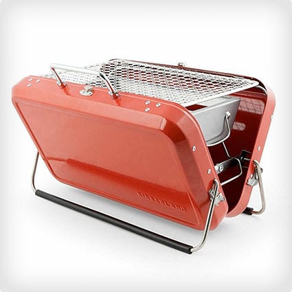 Kikkerland BQ01-RD Portable BBQ Suitcase in Red