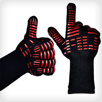 TTLife BBQ Grilling Cooking Gloves – Extreme Heat Resistant