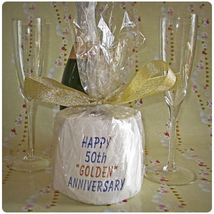 Custom Happy 50th Golden Anniversary Toilet Paper
