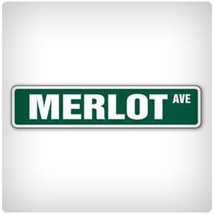 Merlot Street Sign Decal