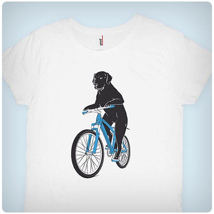 Black Labrador Retriever On A Bike T-shirt