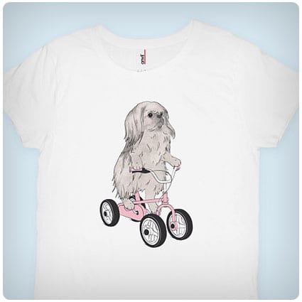 Pekingese On A Tricycle T-shirt
