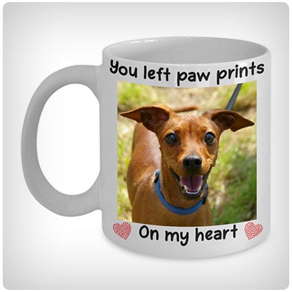You Left Paw Prints On My Heart Custom Mug