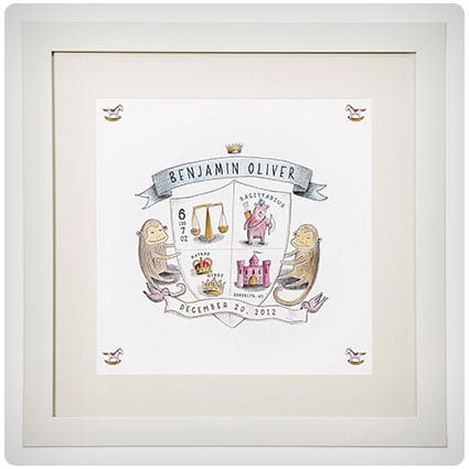 Coat Of Arms Personalized Birth Announcement