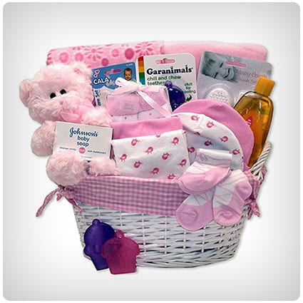 Personalised Embroidered Unique Baby Gift Basket Hamper Baby Shower Birth