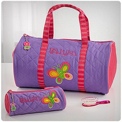 Butterfly Embroidered Duffel