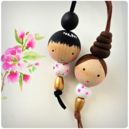 Diy Wooden Bead Doll Necklace