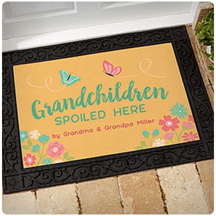 Spoiled Grandchildren Personalized Doormat