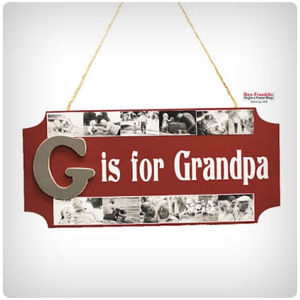 Diy Photo Collage Hanging Plaque for Grandpa