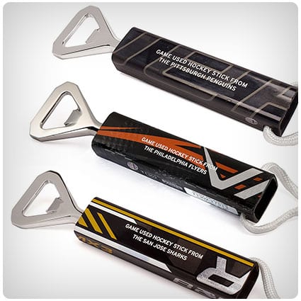 Game Used NHL Hockey Stick Bottle Opener
