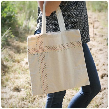 Diy Hand-Stitched Tote Bag