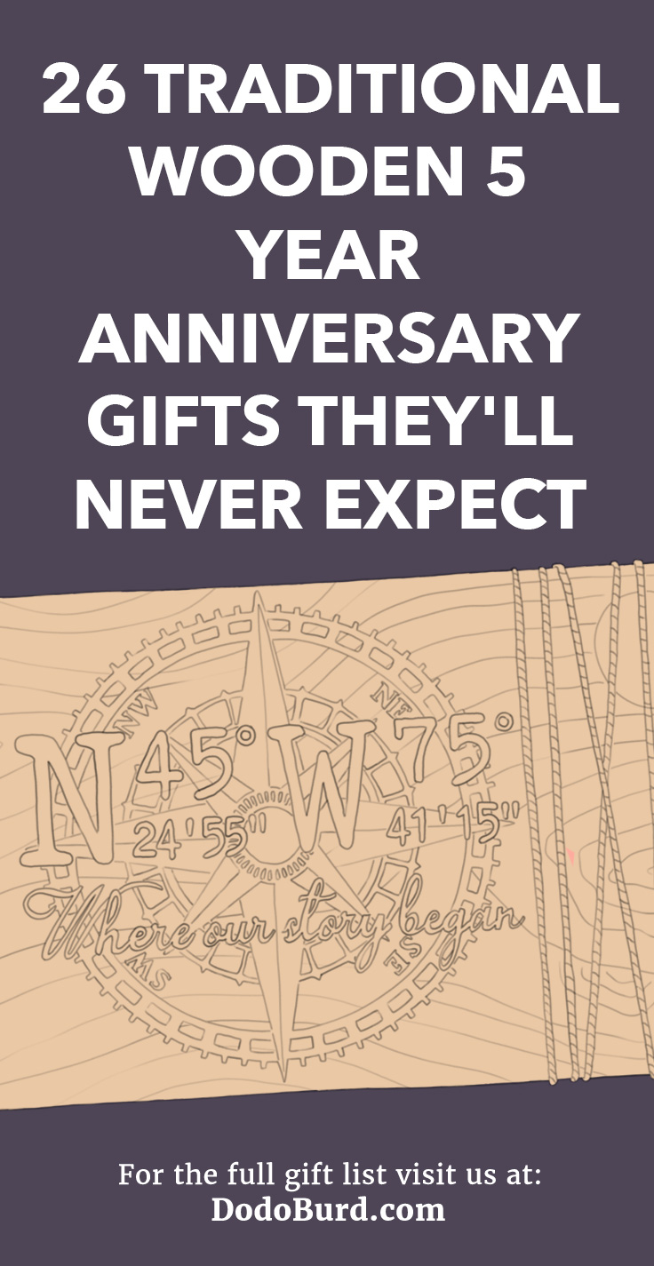 5 Year Anniversary Gift For Her - 5th Anniversary Gifts for Her Under $60 ... : The wooden pen is a great idea for fifth year anniversary to show your devotions for her.