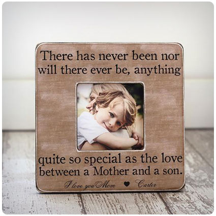 Love Between a Mother and a Son Quote Frame