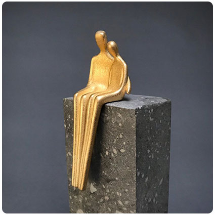 Mini Close to Me Gold-washed Sculpture