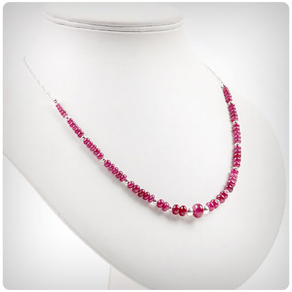 Diy Ruby and Sterling Silver Necklace