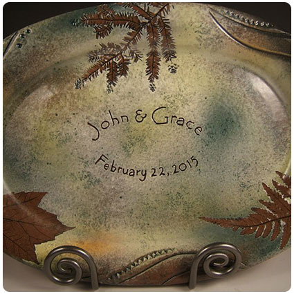 Handmade Personalized Anniversary Stoneware Pottery