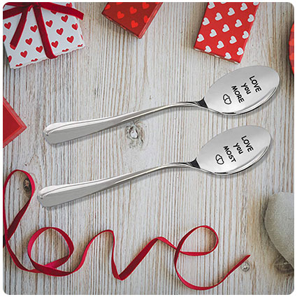 Love You More/Most Engraved Spoon Set