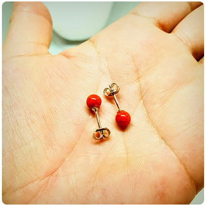 Mediterranean Red Coral Earrings