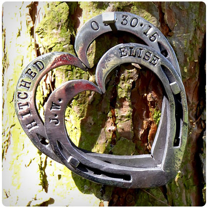 Personalized Horseshoe Hearts Keepsakes