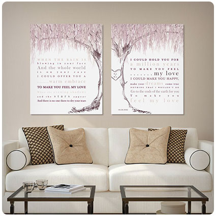 Personalized Music Lyrics Willow Art