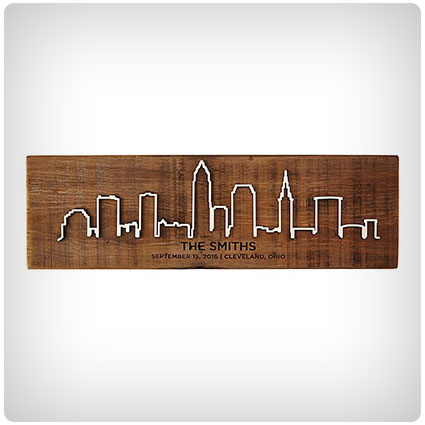 Personalized Reclaimed Wood Cityscape