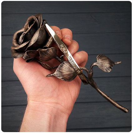 Personalized Steel Forged Rose