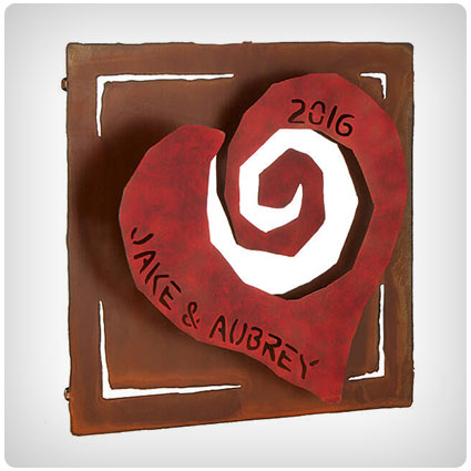 Personalized Heart Wall Sculpture