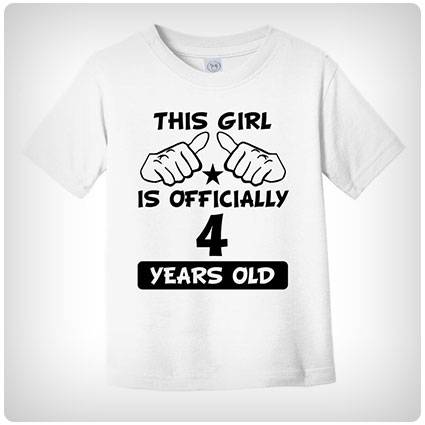 This Girl is Officially 4 Year Old Shirt