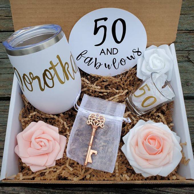 50th Birthday Gifts for Women 50 Year Old Female 50 Years Loved Since 1970 