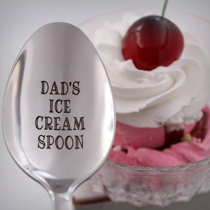 Engraved Dad's Ice Cream Spoon