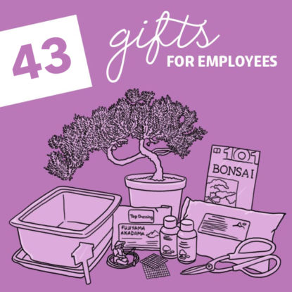 A happy employee is a productive employee! My dad got the perfect gift for two of his employees that went above and beyond using this list of gifts for employees.