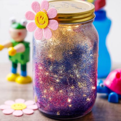 Diy Night Light Glitter Jar For Kids