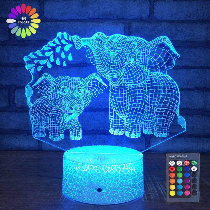 Elephant 3D Night Light