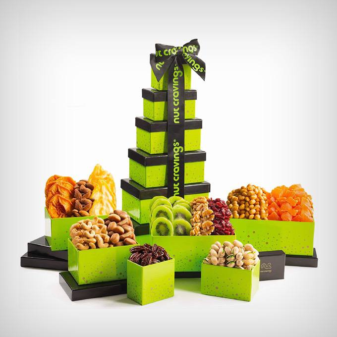Green Tower Gift Basket