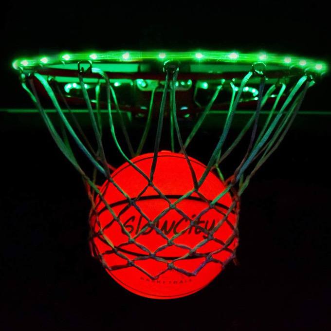 GlowCity Light Up LED Rim Kit with LED Basketball