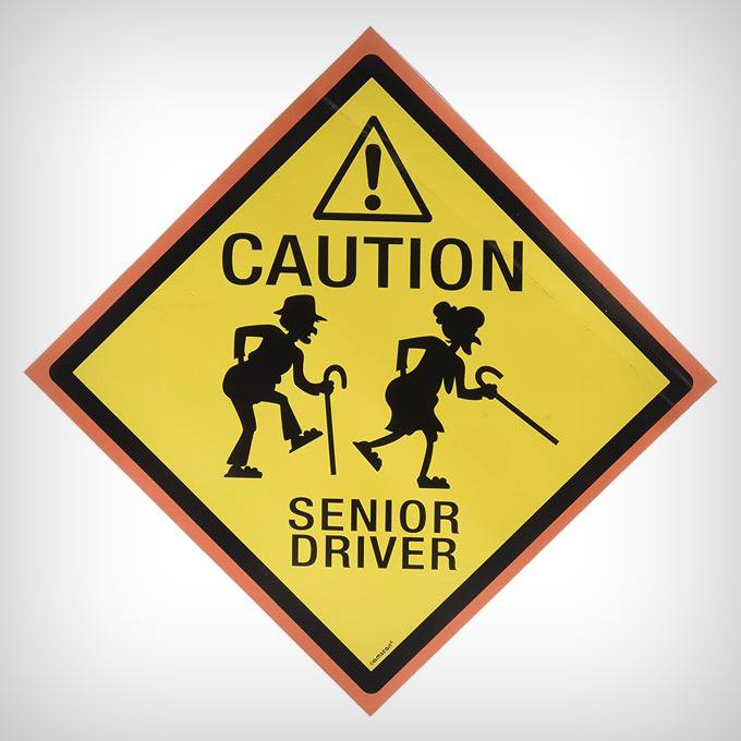 Senior Driver Car Magnet